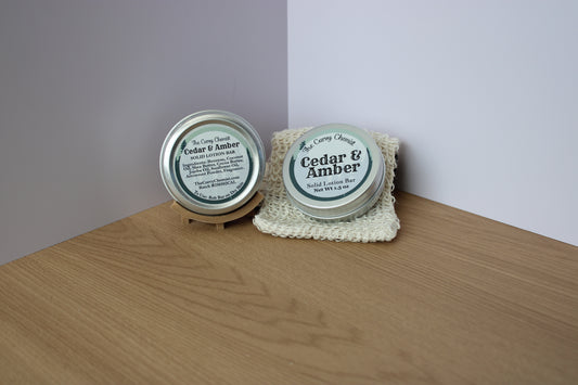 Cedar & Amber Scented Lotion Bar