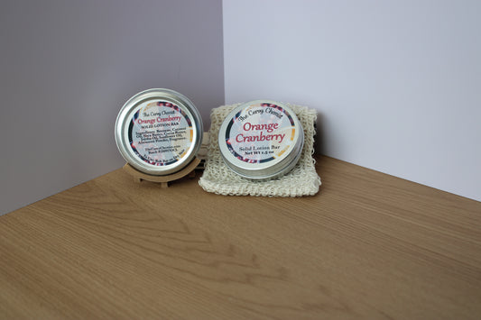 Orange Cranberry Scented Solid Lotion Bar