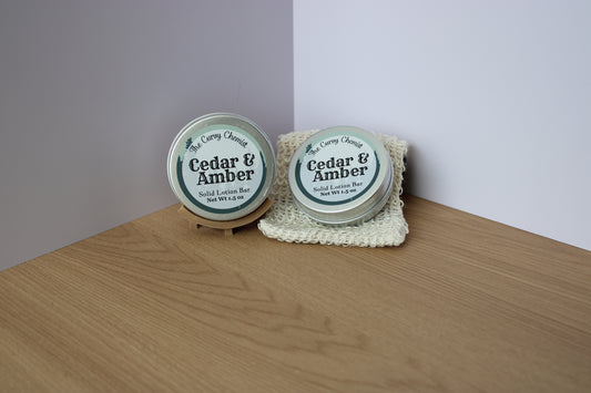 Cedar & Amber Scented Lotion Bar