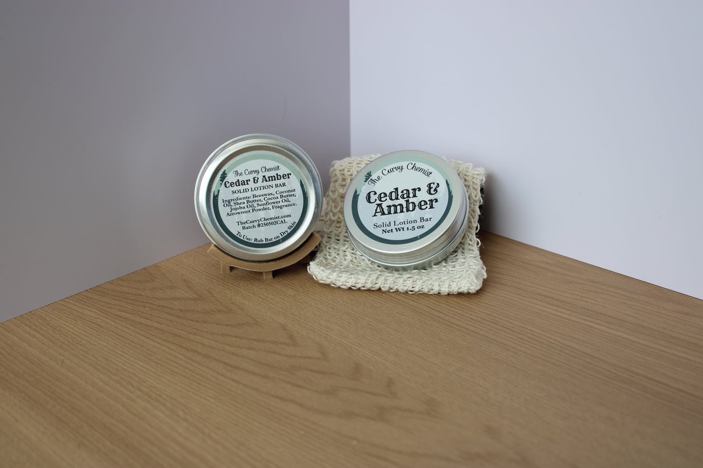 Cedar & Amber Scented Lotion Bar