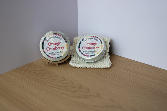 Orange Cranberry Scented Solid Lotion Bar