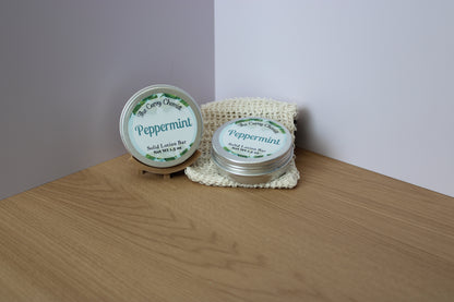 Peppermint Scented Solid Lotion Bar