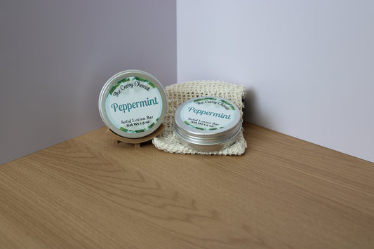 Peppermint Scented Solid Lotion Bar