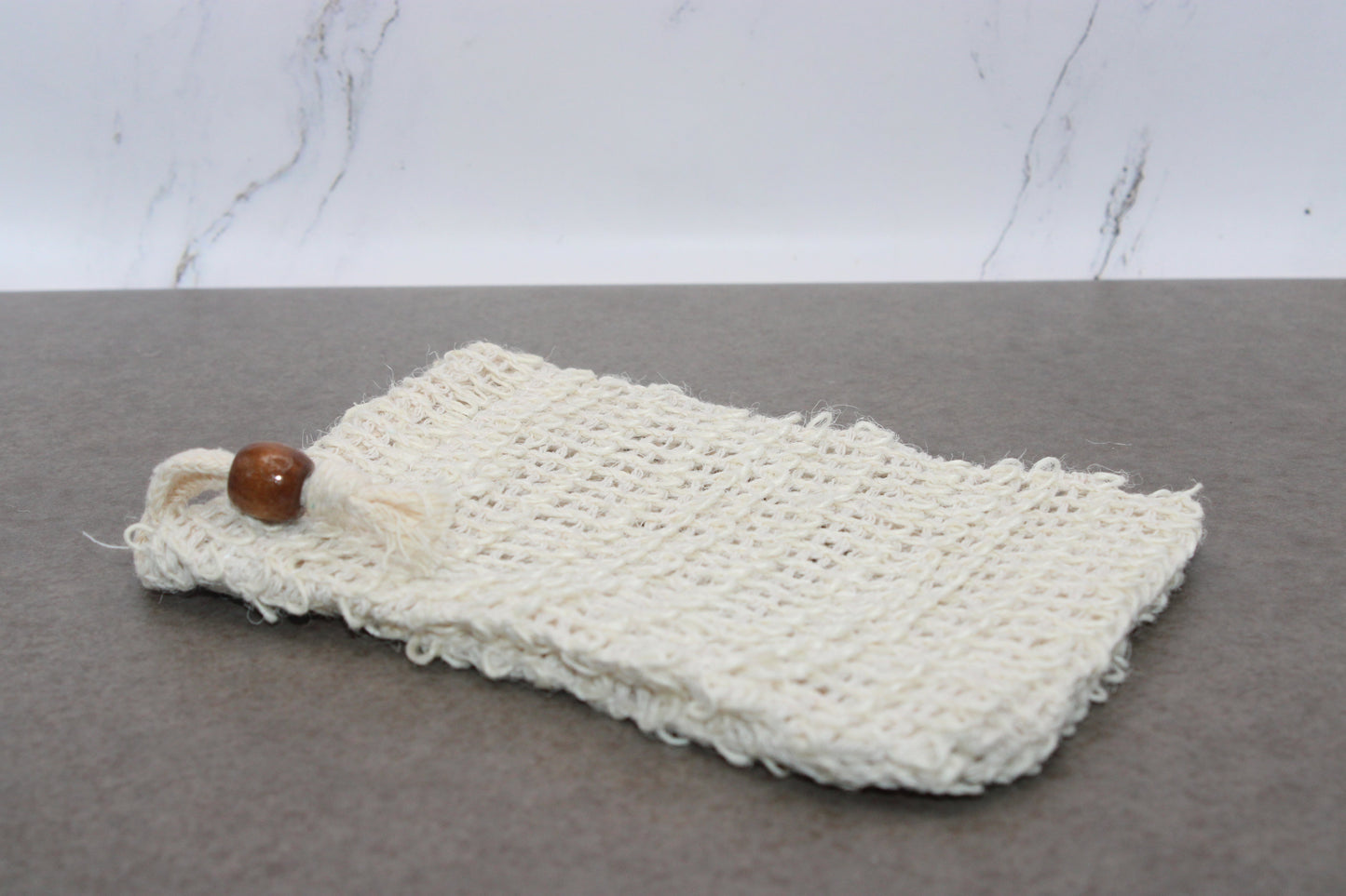 Sissal Fiber Soap Saver Bag with Bead on Drawstring