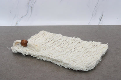 Sissal Fiber Soap Saver Bag with Bead on Drawstring