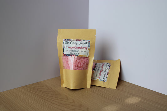 Orange Cranberry Scented Bath Salts