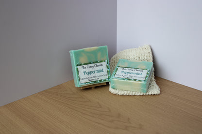 Peppermint Scented Tallow & Goat Milk Artisan Soap
